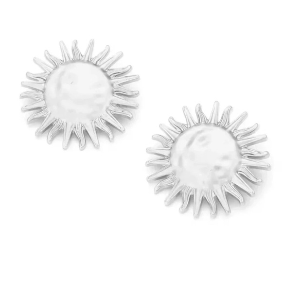 Zara Sun Silver Earrings - Picture 1 of 4